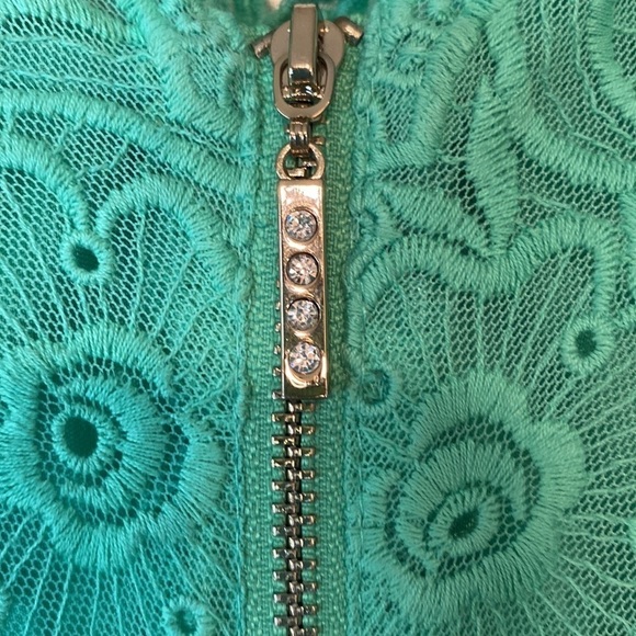 Laundry by Shelli Segal Green Lace Cocktail Dress Size 2 in EUC - Picture 7 of 9